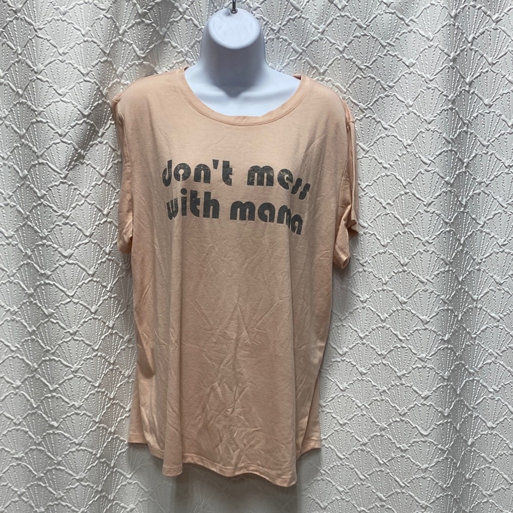 Isabel size XXL‎ maternity Peach coral Graphic Tee soft stretchy comfy